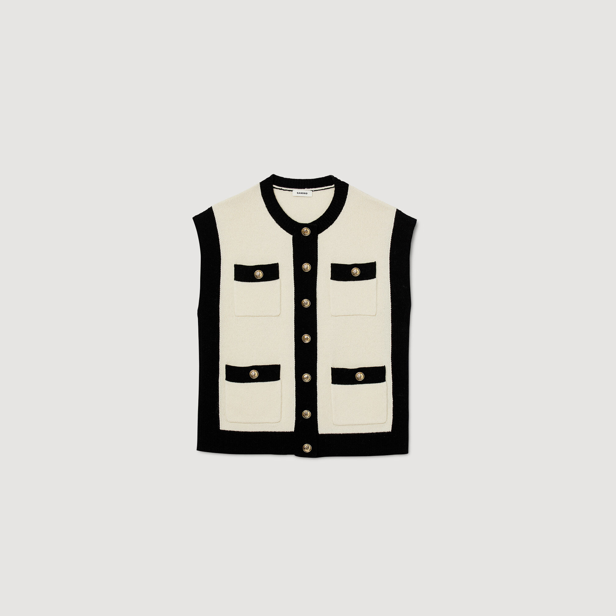 Loose sleeveless coatigan
