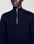 Wool sweater with zipped collar