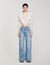 Wide-leg heart jeans