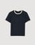 Two-tone patch T-shirt