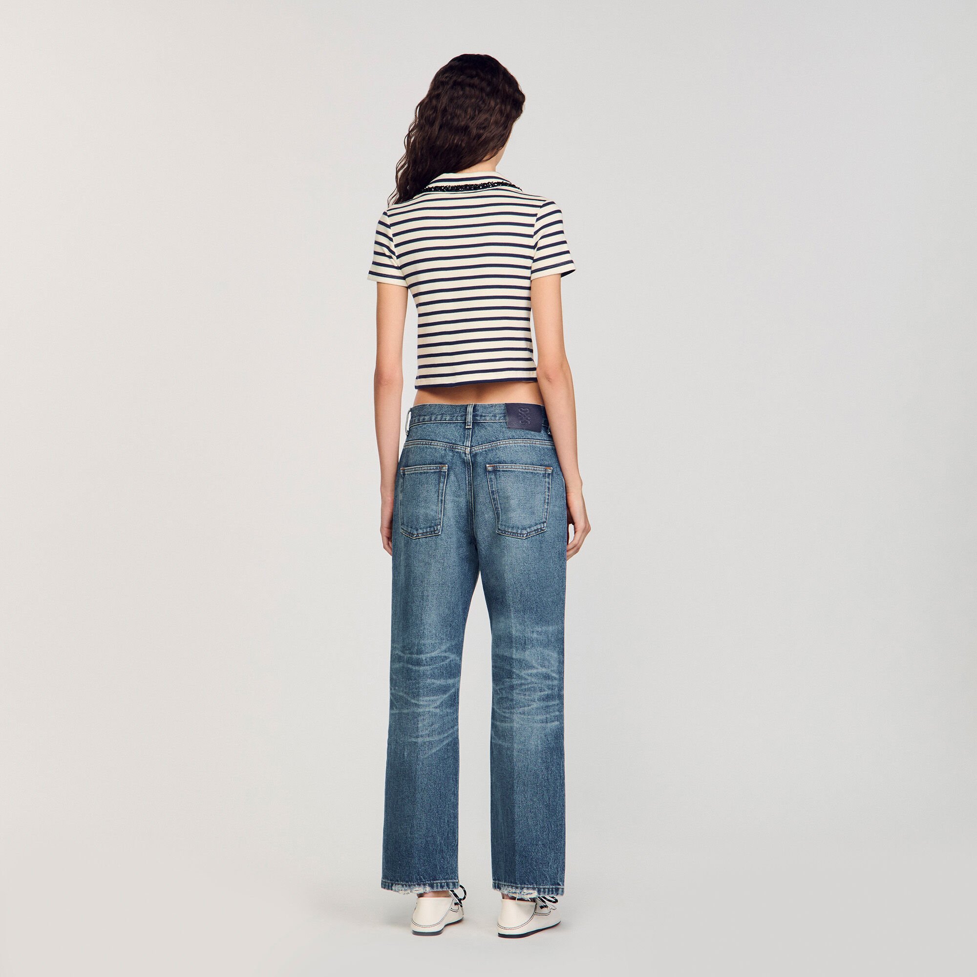 Striped polo shirt