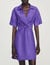 Short dress with shirt collar 