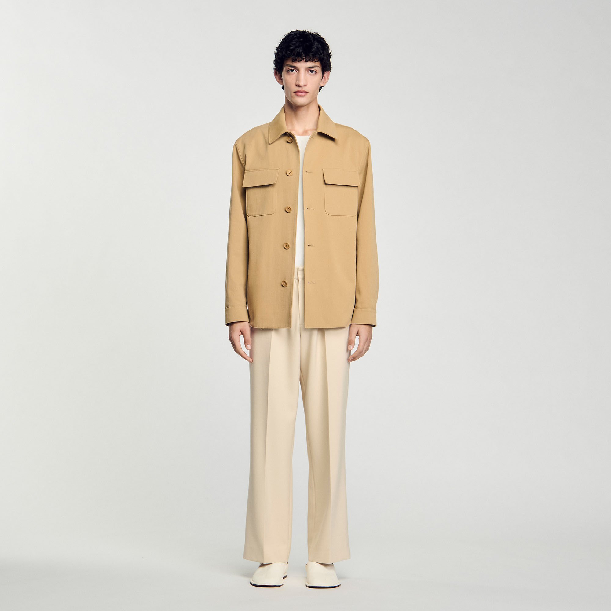 Oversized shirt with pockets
