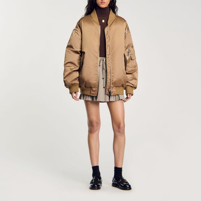 Satin-look bomber jacket
