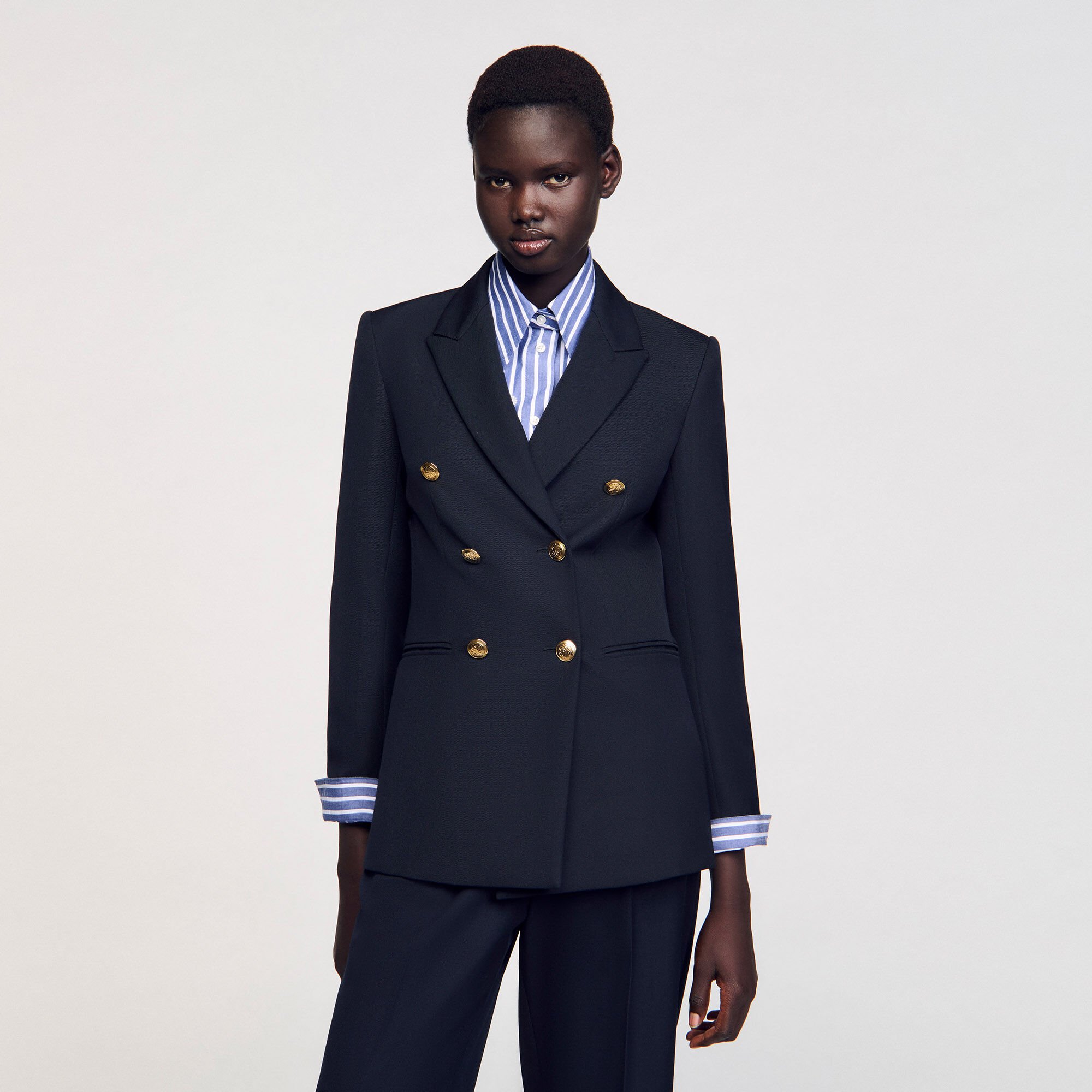 Double-breasted suit jacket