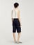 Linen-blend Bermuda shorts