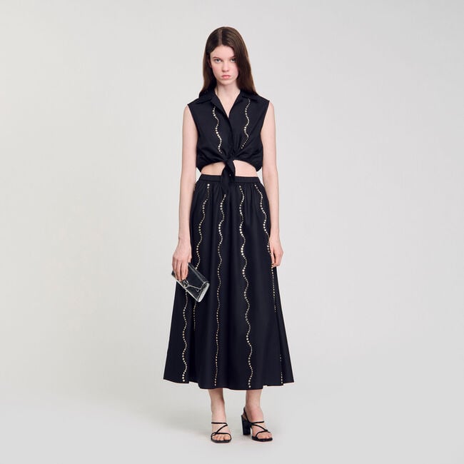 Long rhinestone skirt