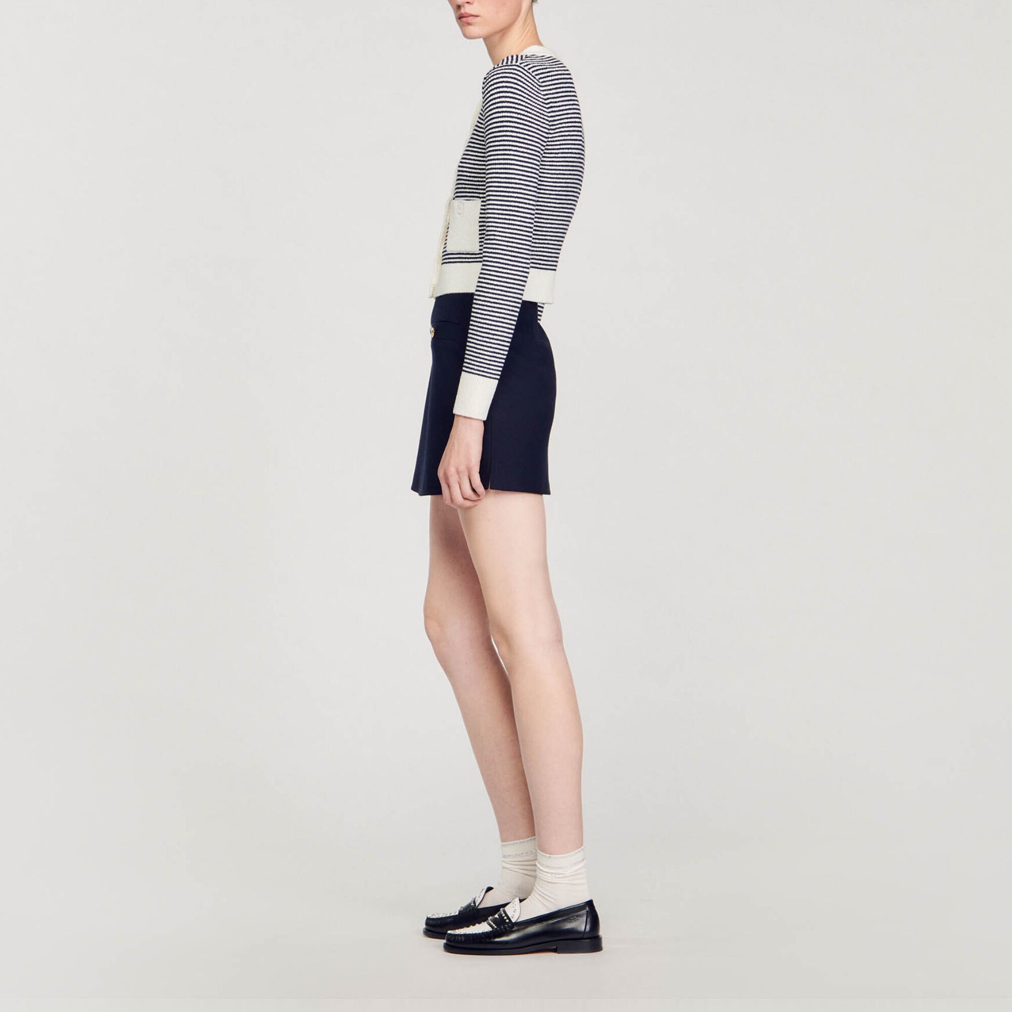 Terry knit cardigan
