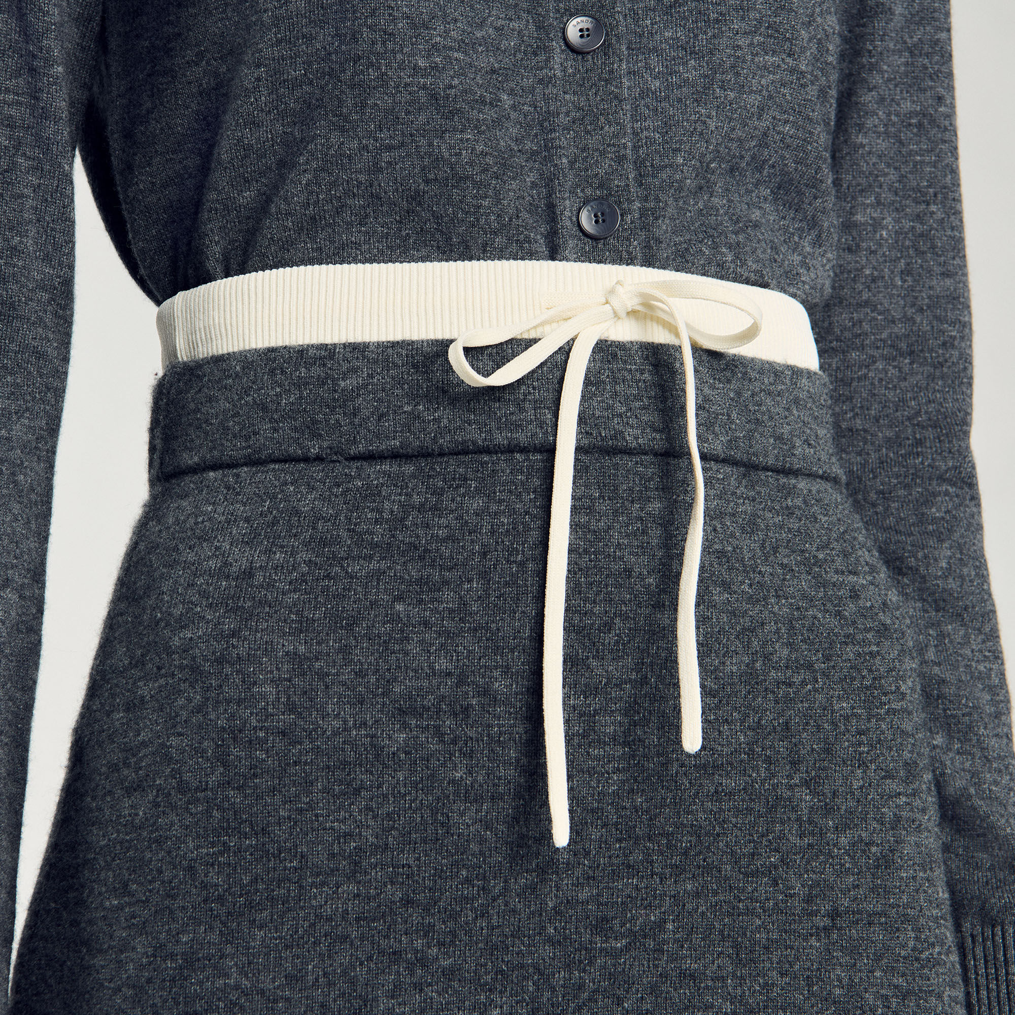 Long double waistband skirt