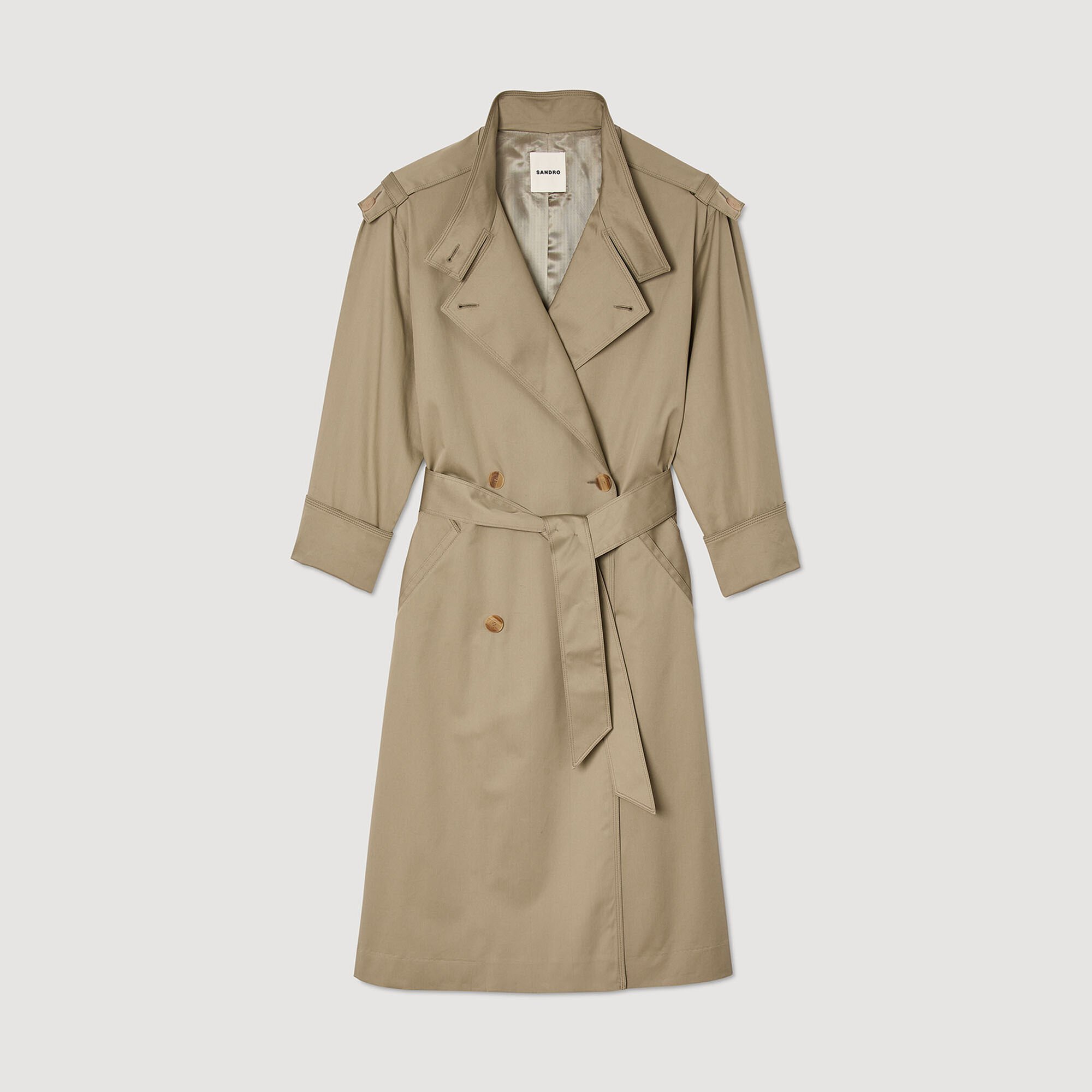 Belted trench coat