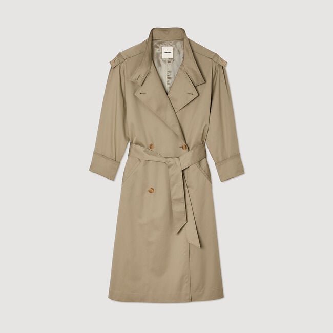Belted trench coat
