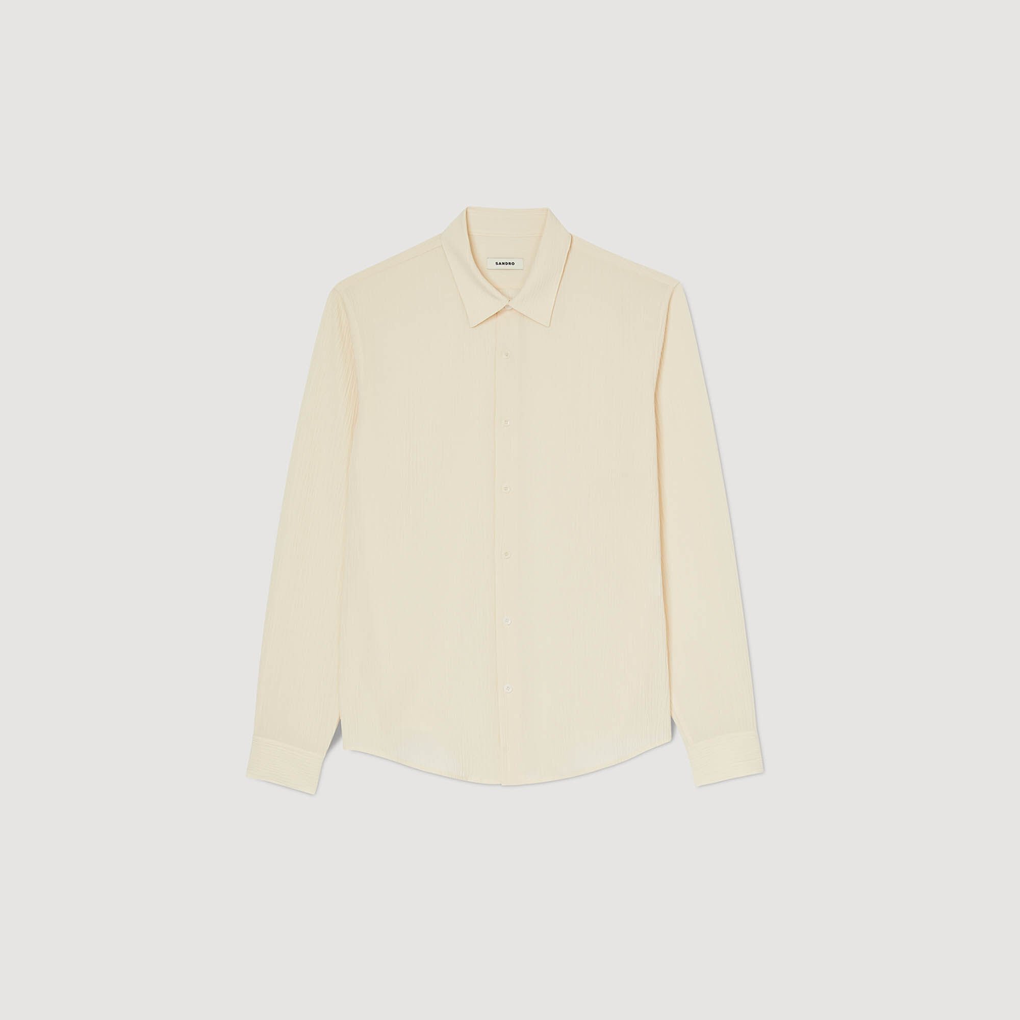 Pleated loose-fit shirt