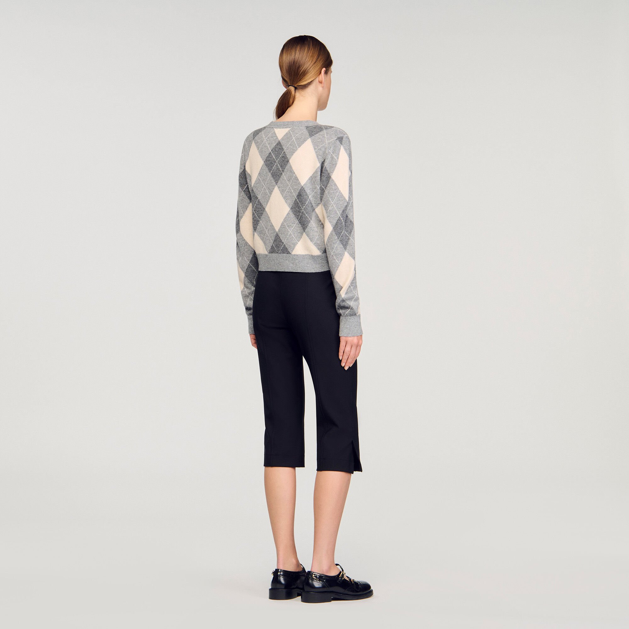 Argyle pattern cardigan