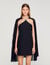 Mini cape dress with rhinestones