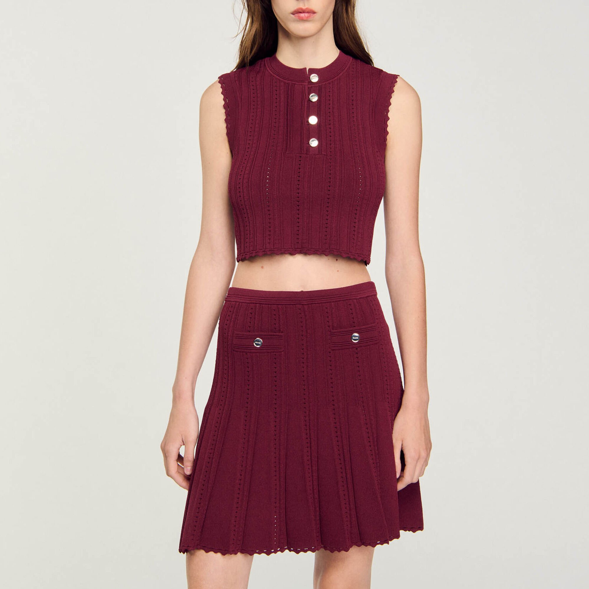 Sleeveless Short Sweater