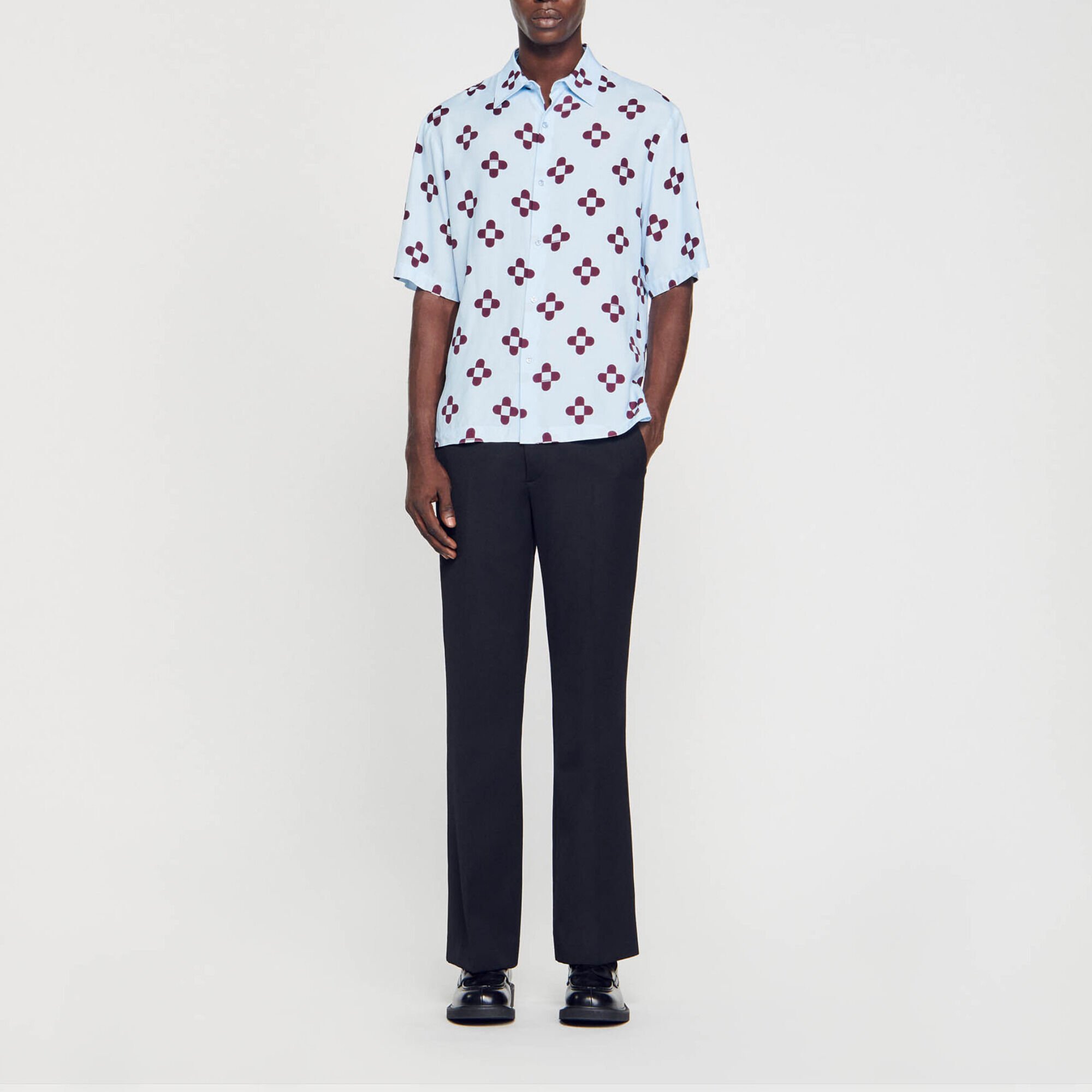 Cross Flower short-sleeved shirt