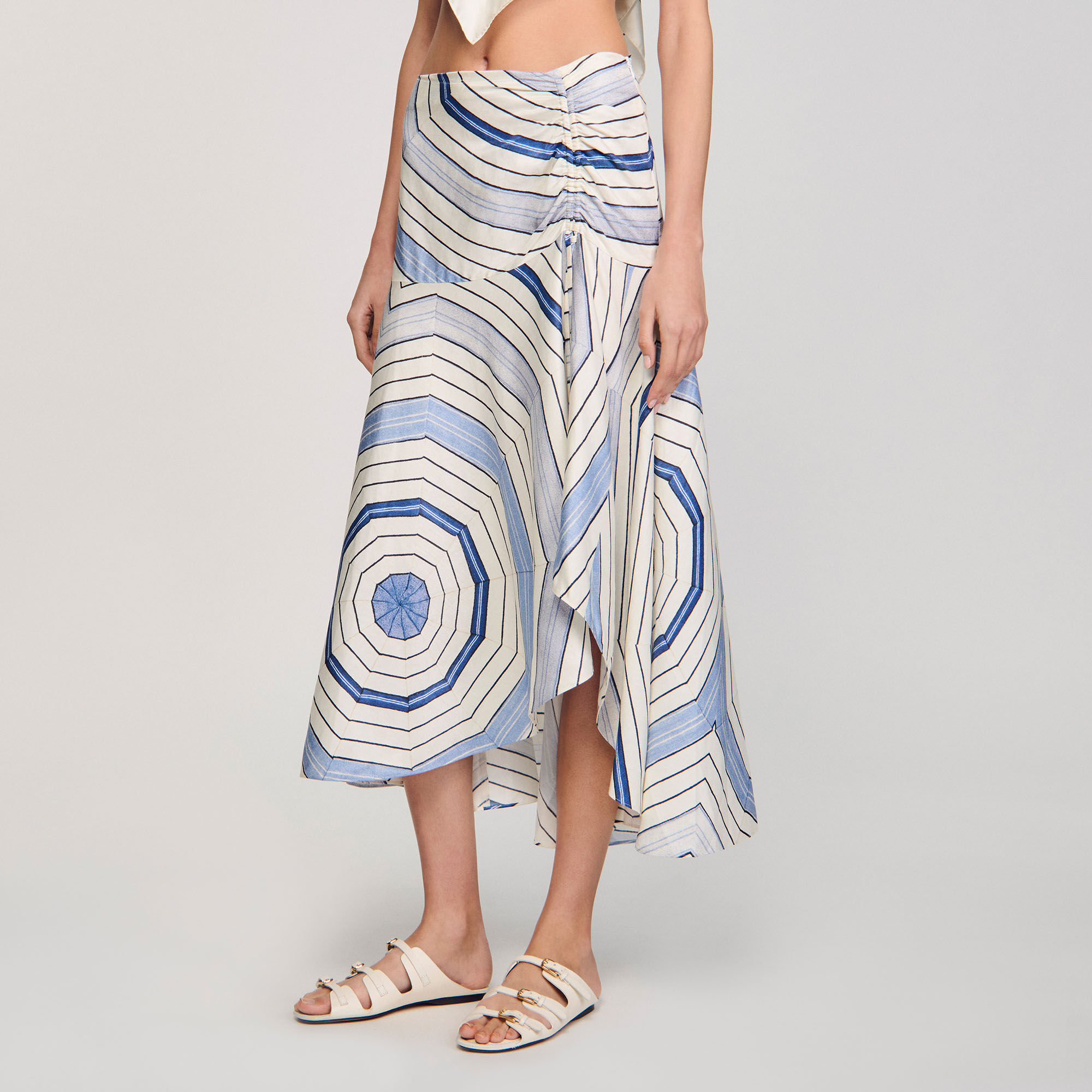 【THE MOZZ】Bri Dart Skirt Mosaic Liberty Print Jersey Skirt | Womenswear | Brora Fashion