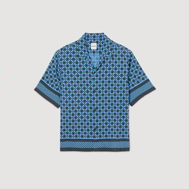 Square Cross motif flowing blouse