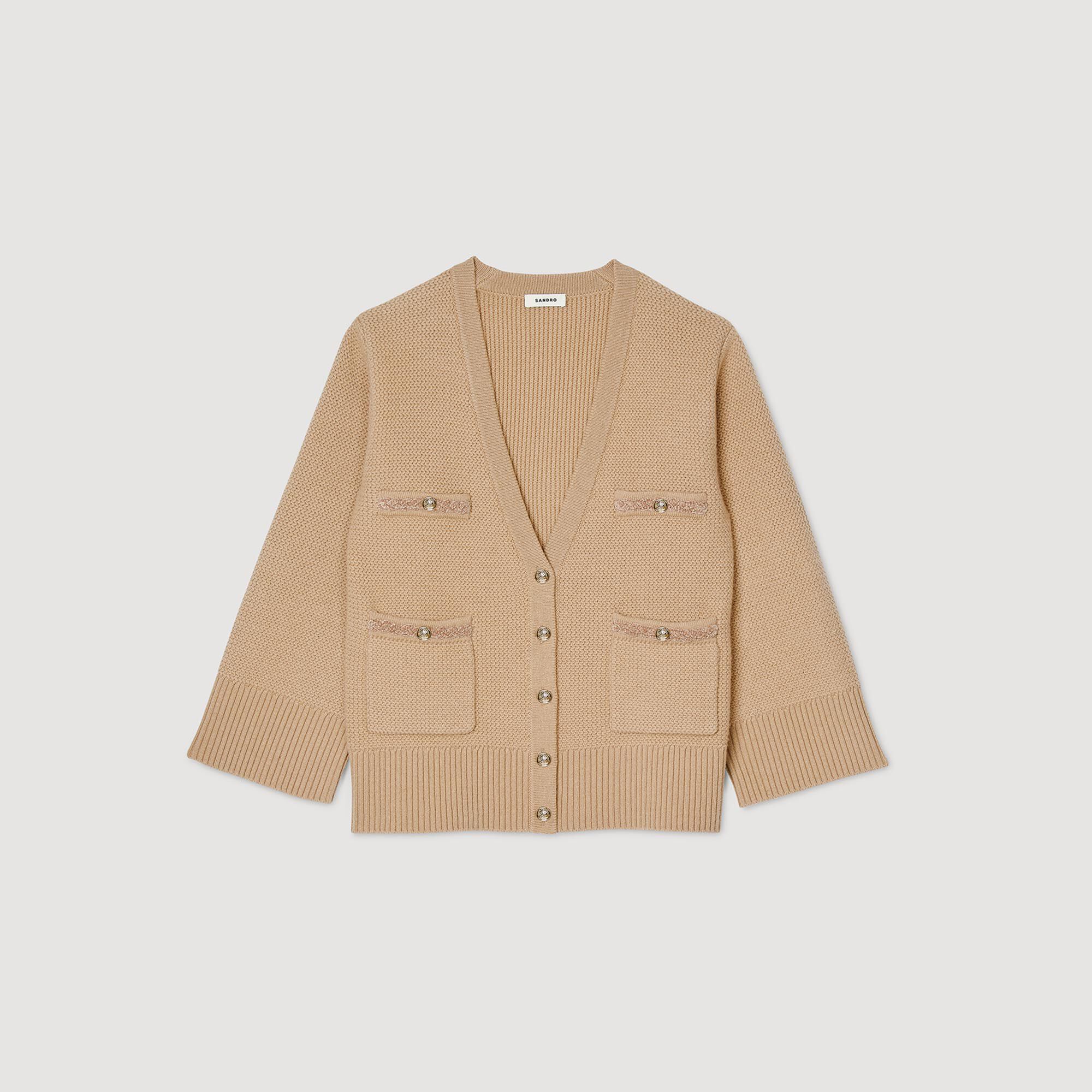 Long wool cardigan