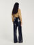 Flared leather trousers