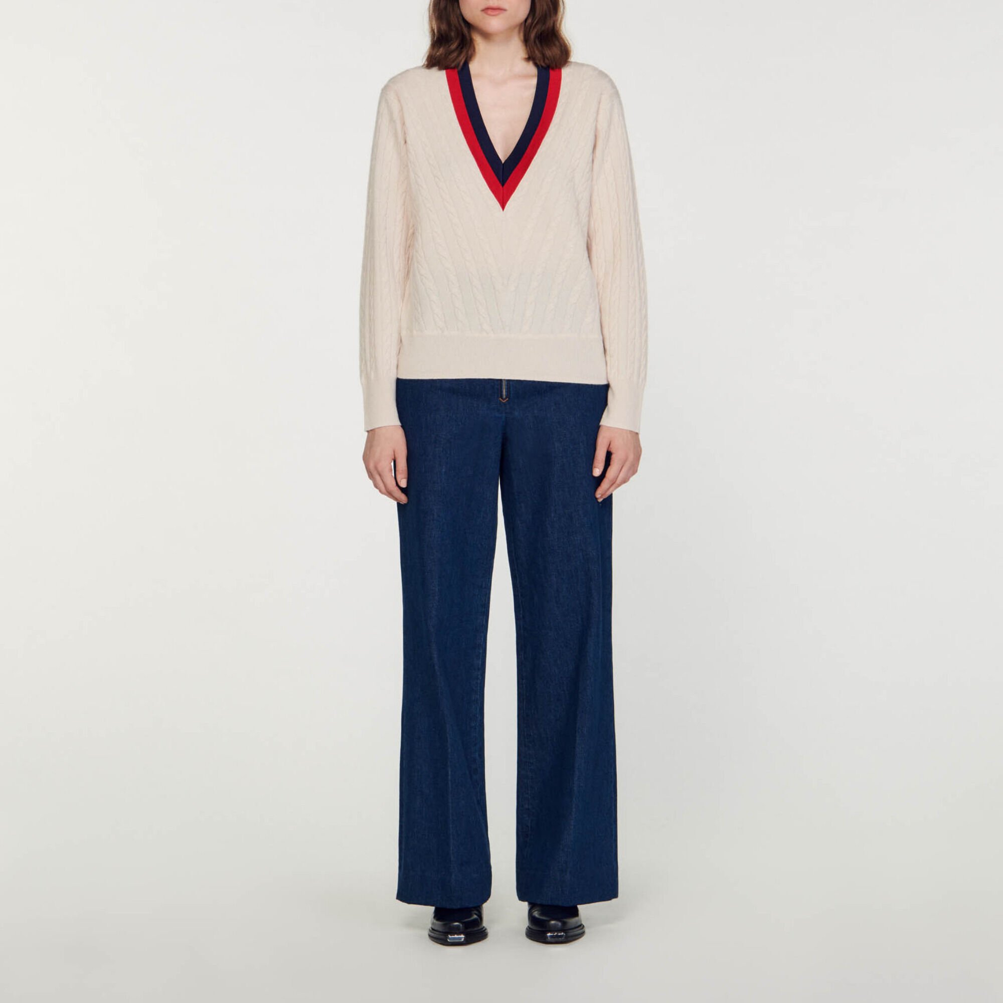 Cable knit sweater