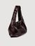 Large shiny leather bag