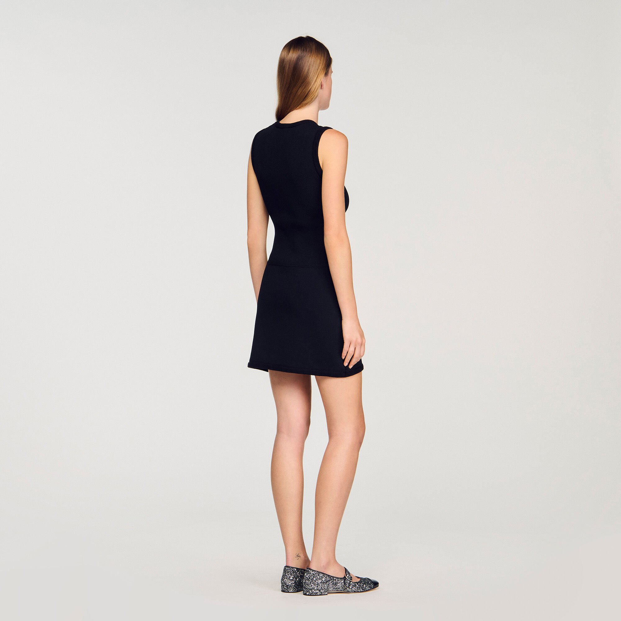 Mini ribbed knit dress