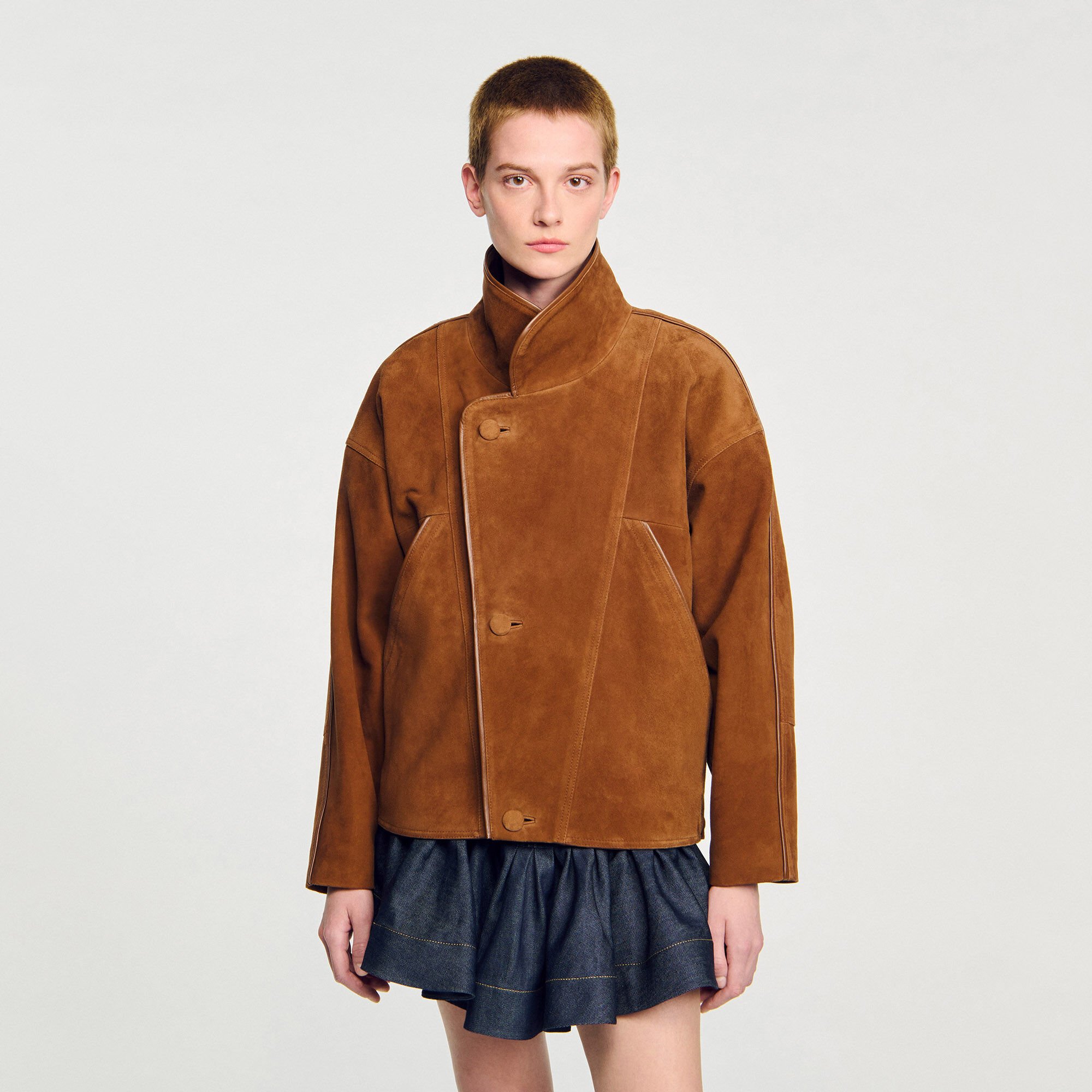 Oversized suede jacket