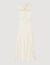 Satin maxi dress with rhinestones