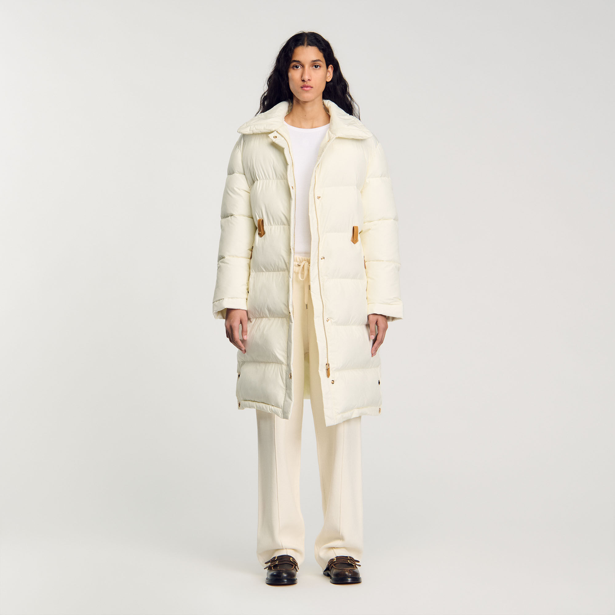 Womens mid length puffer jacket cheap