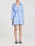 Striped tie-front shirt dress