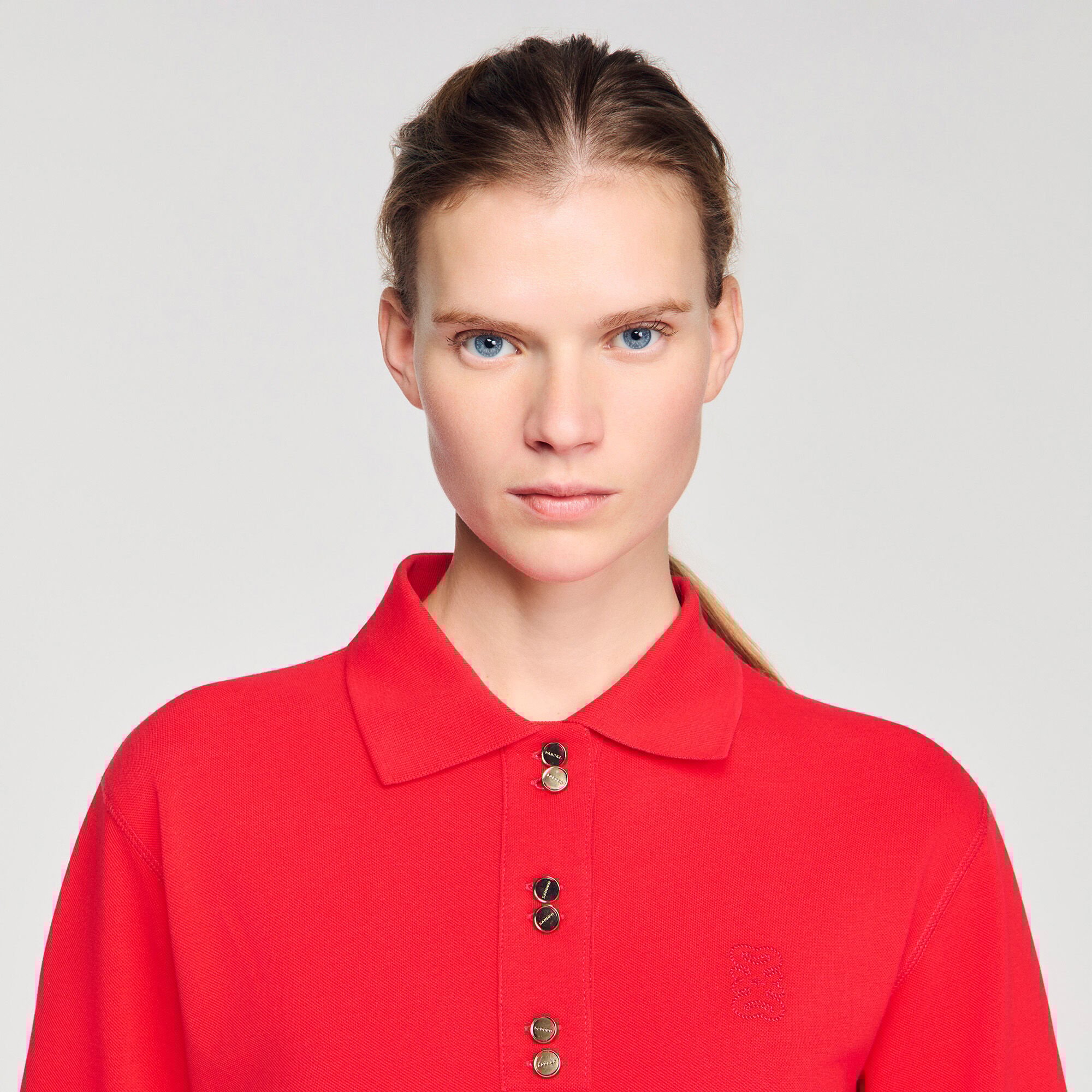 Fancy button polo shirt