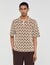 Rope jacquard cardigan shirt
