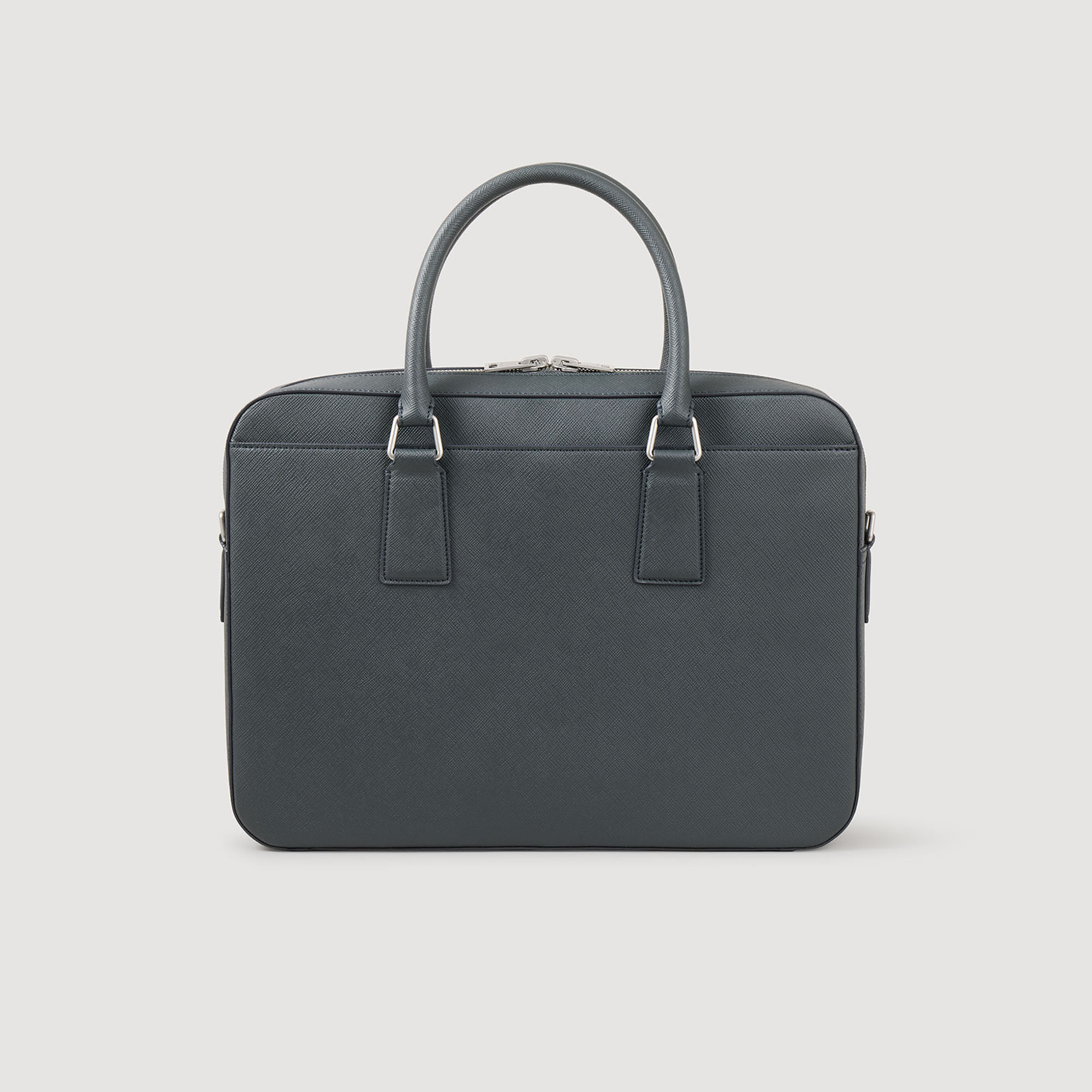 Reconstituted leather briefcase black / gray for Men