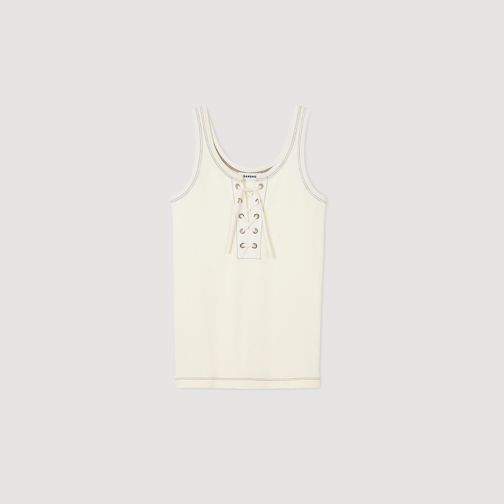 Lace-up vest top
