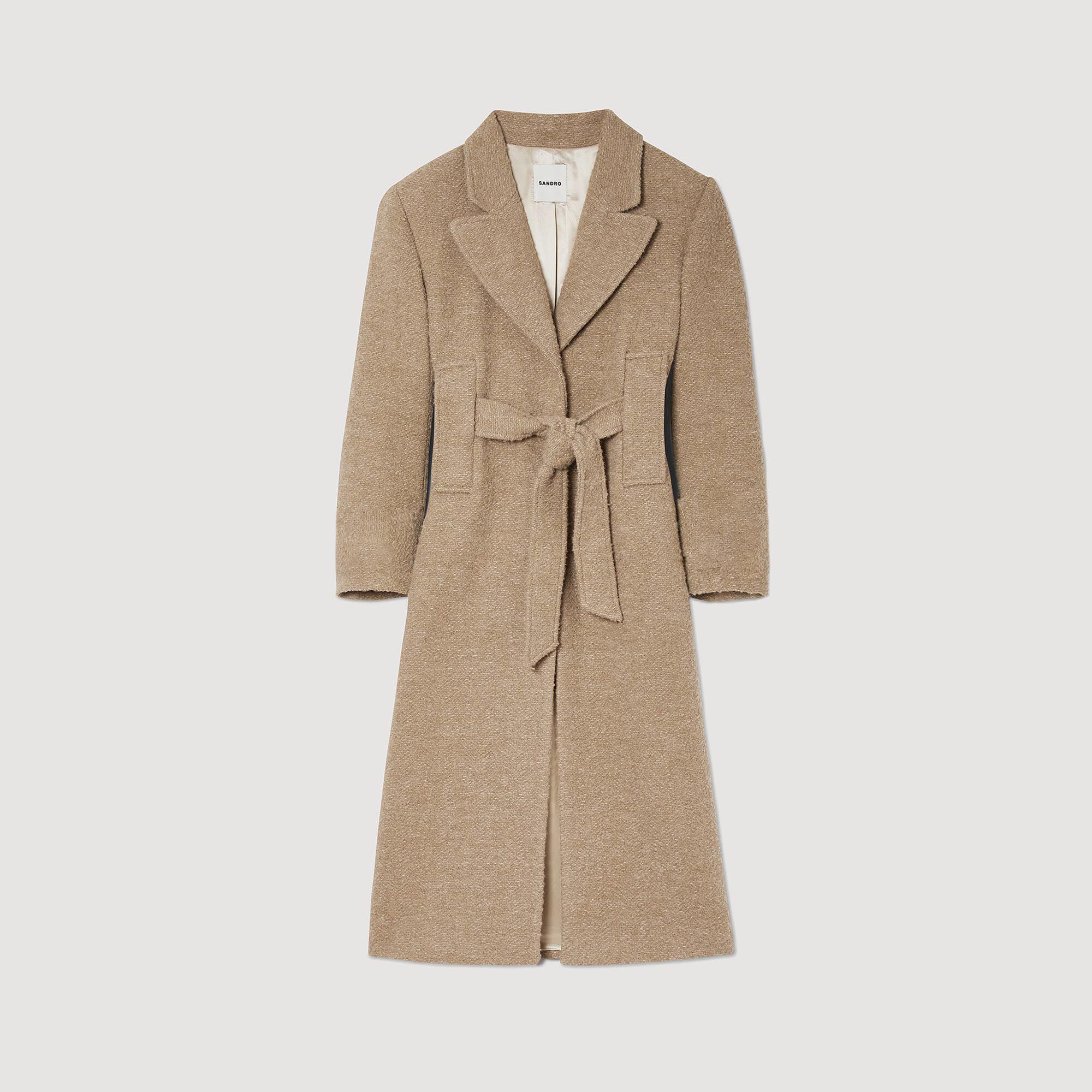 Long bouclé coat