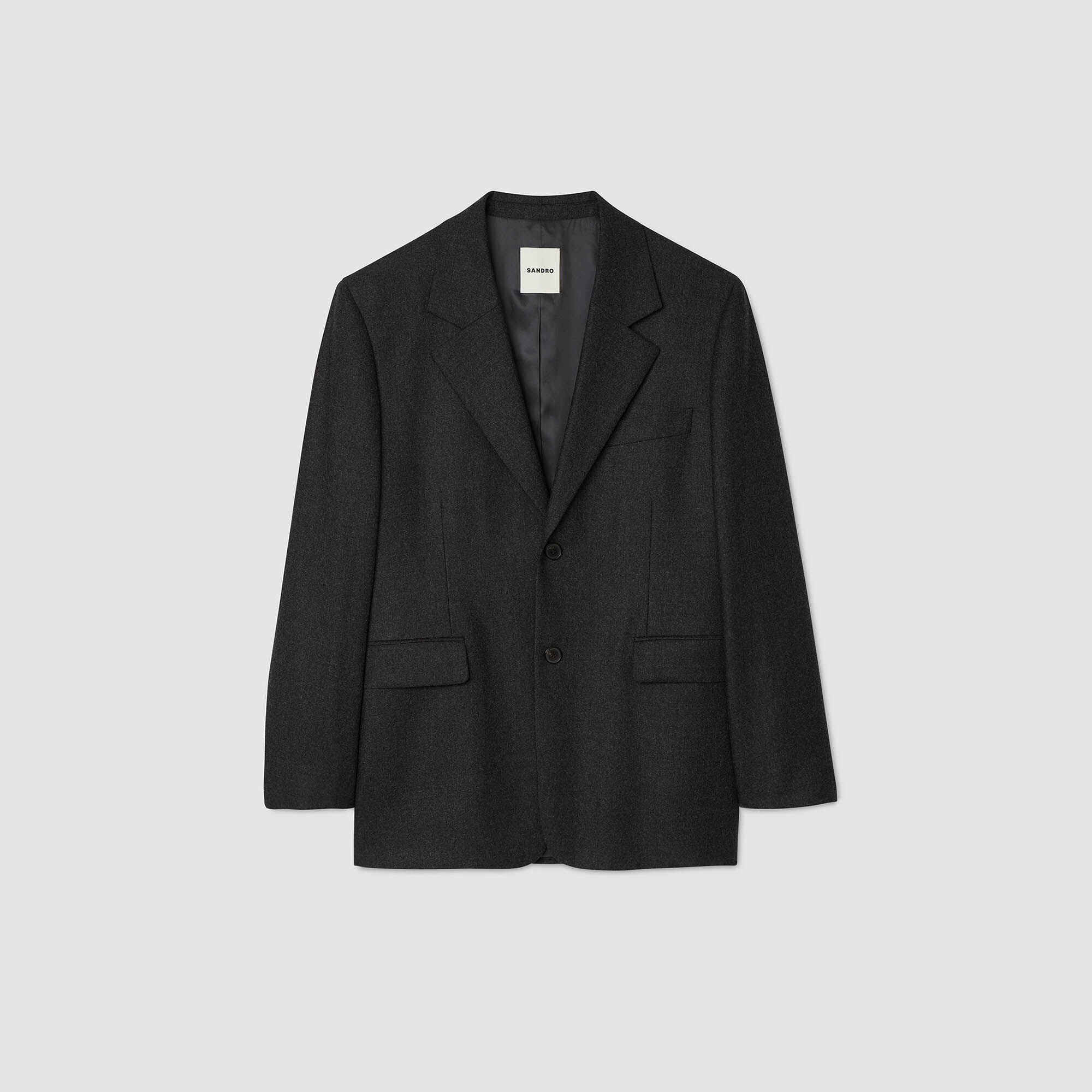 Tailored Virgin Wool Suit Jacket