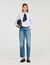 Cropped shirt with removable tie