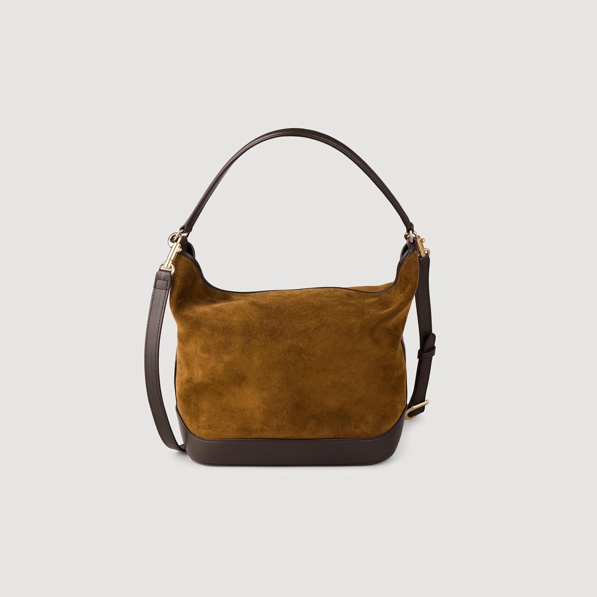 ◆MUCENT◆ Sandra Suede Shoulder Bag Unisex 2 Colors P00000O Suede Shoulder Bag, Soft Leather Croissant Bag, Minimal