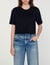 Cropped T-shirt with rhinestones