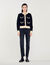 Two-tone cardigan with buttons