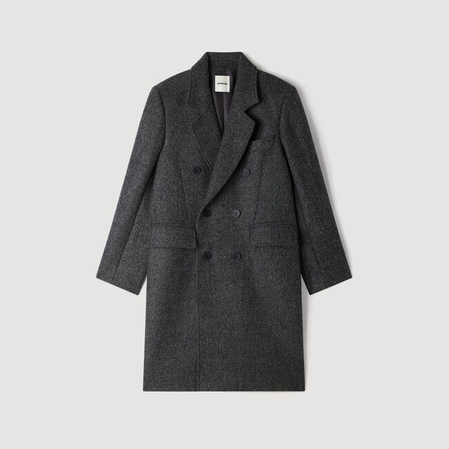 Double-breasted virgin wool coat - Men | Sandro
