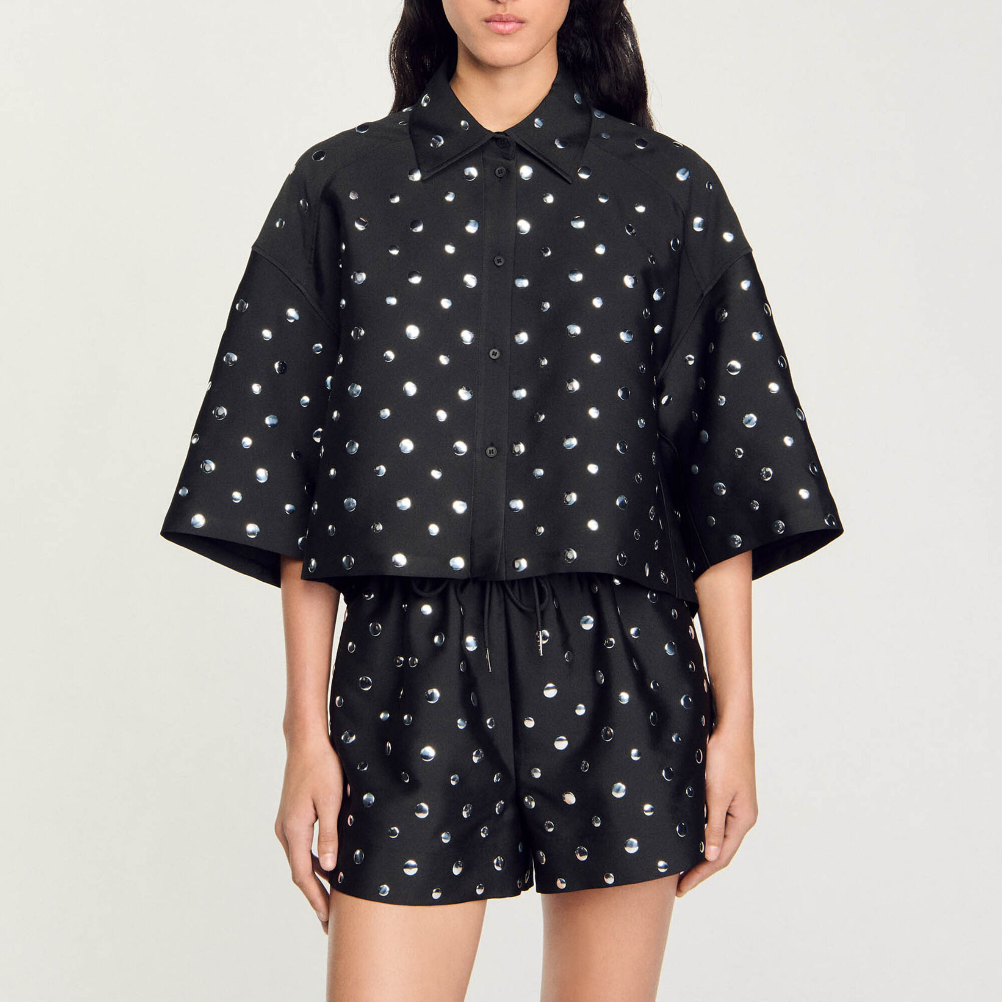 Stud-embellished shirt