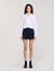 Cropped poplin shirt
