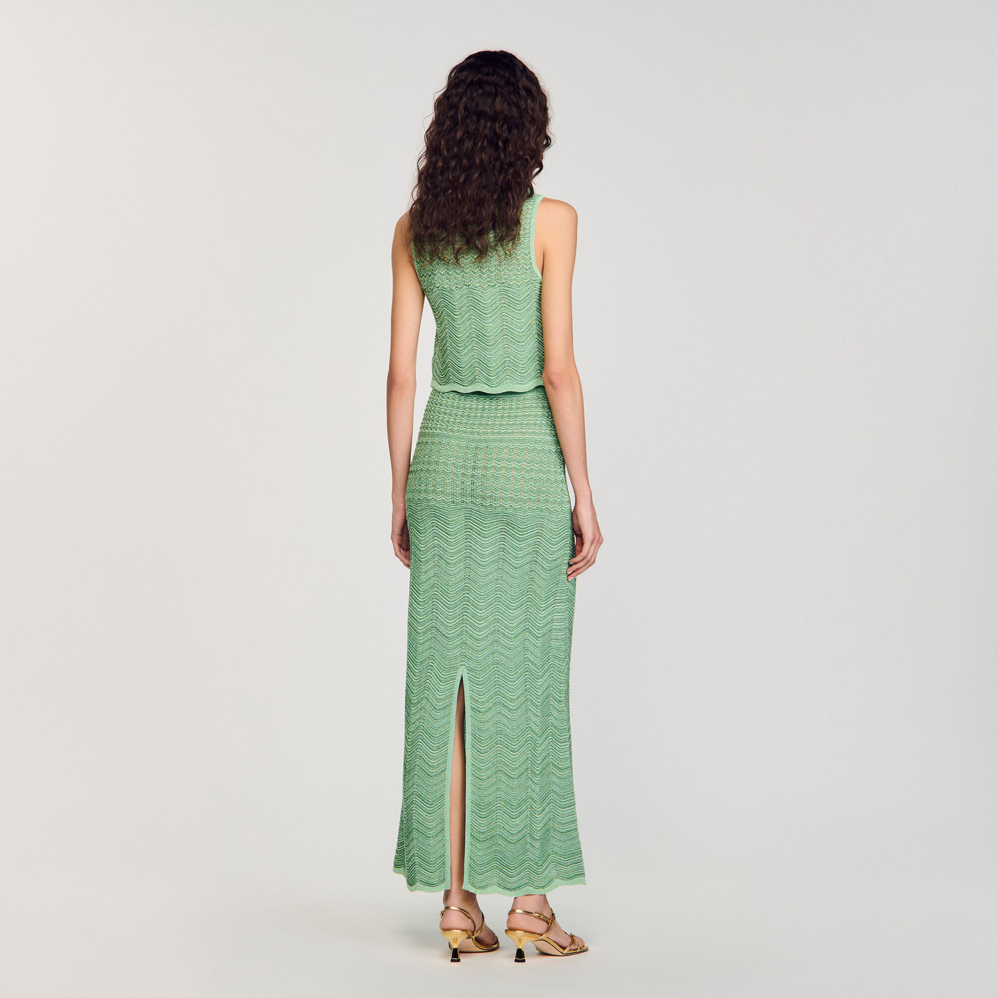 【海外限定】Sandroニットスカート☆High-Rise Ruffle-Hem Knitt 楽天市場】【全品2BUY15%OFFクーポン】【SUMMER FAIR】SC/M/L