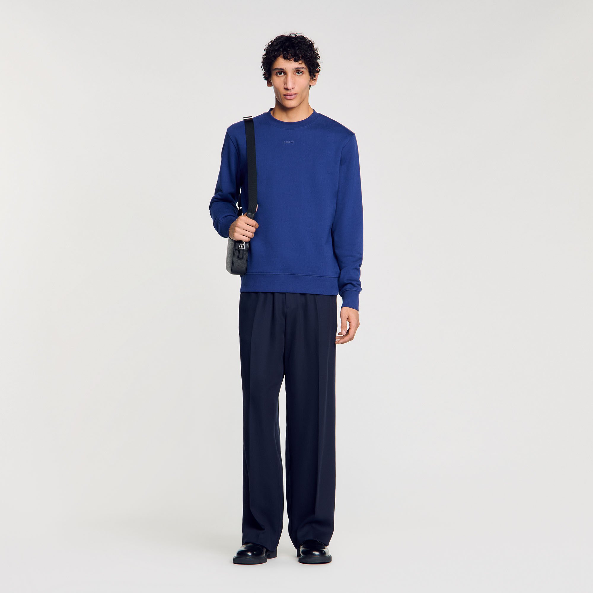sandro paris  ウールニット　ジャケット Knit jacket blue for Men | Sandro Paris