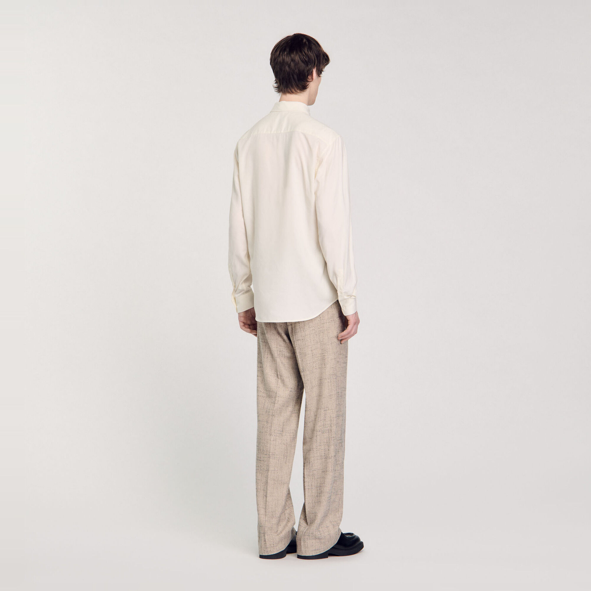 Long-sleeved loose-fit shirt