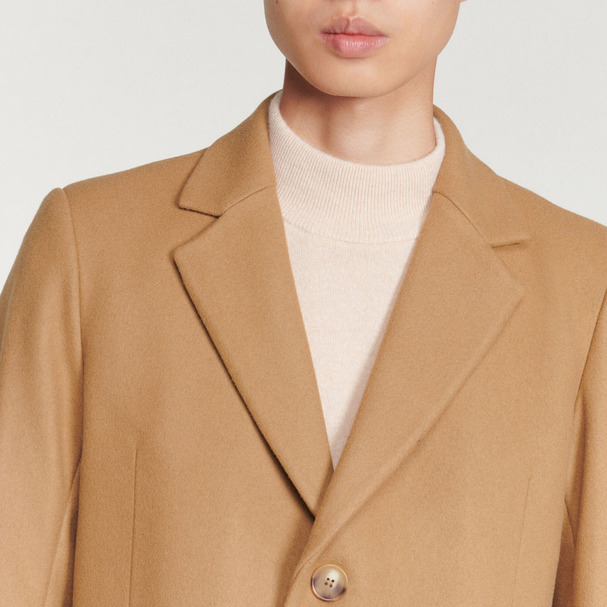 Wool and cashmere coat