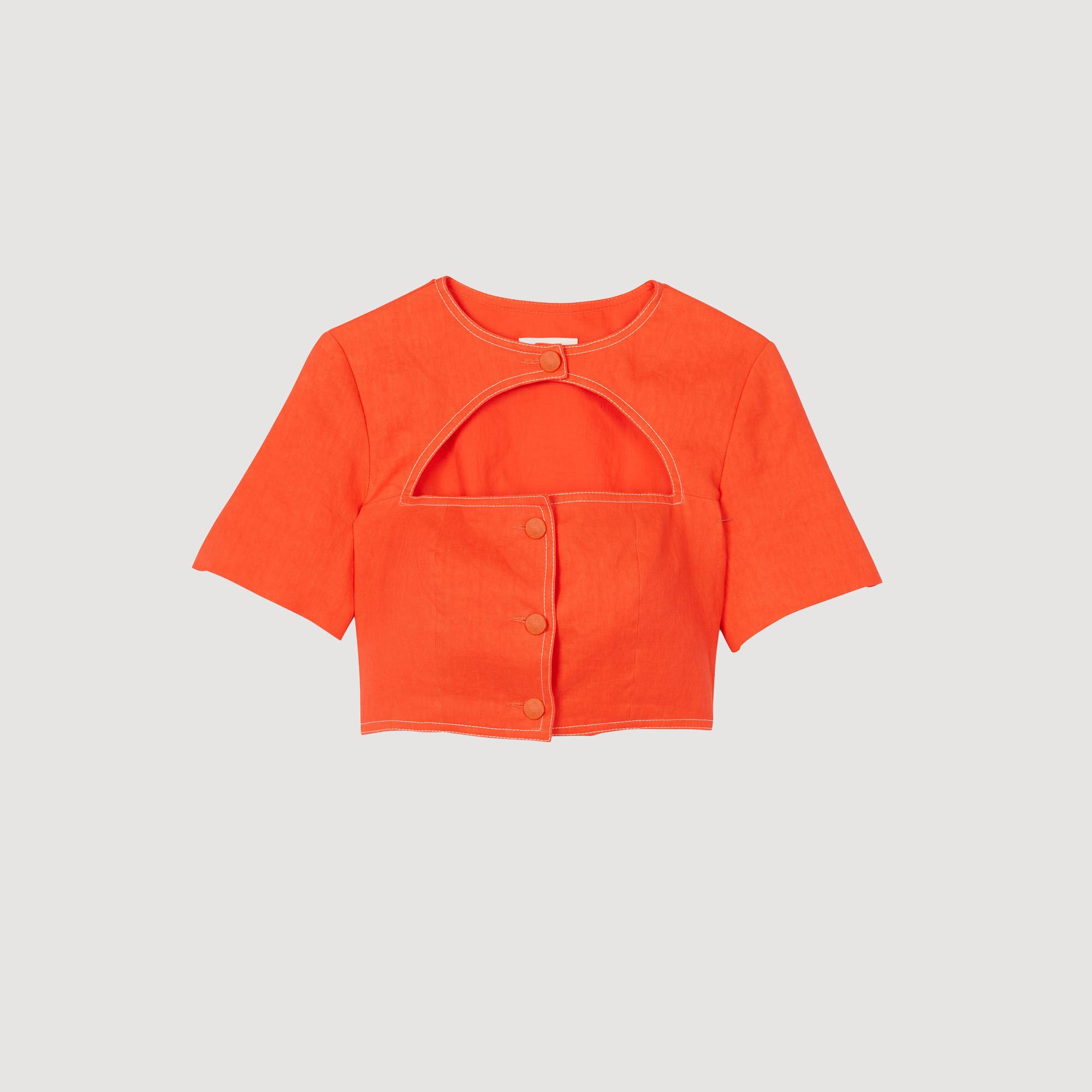 Crop top with cutout design