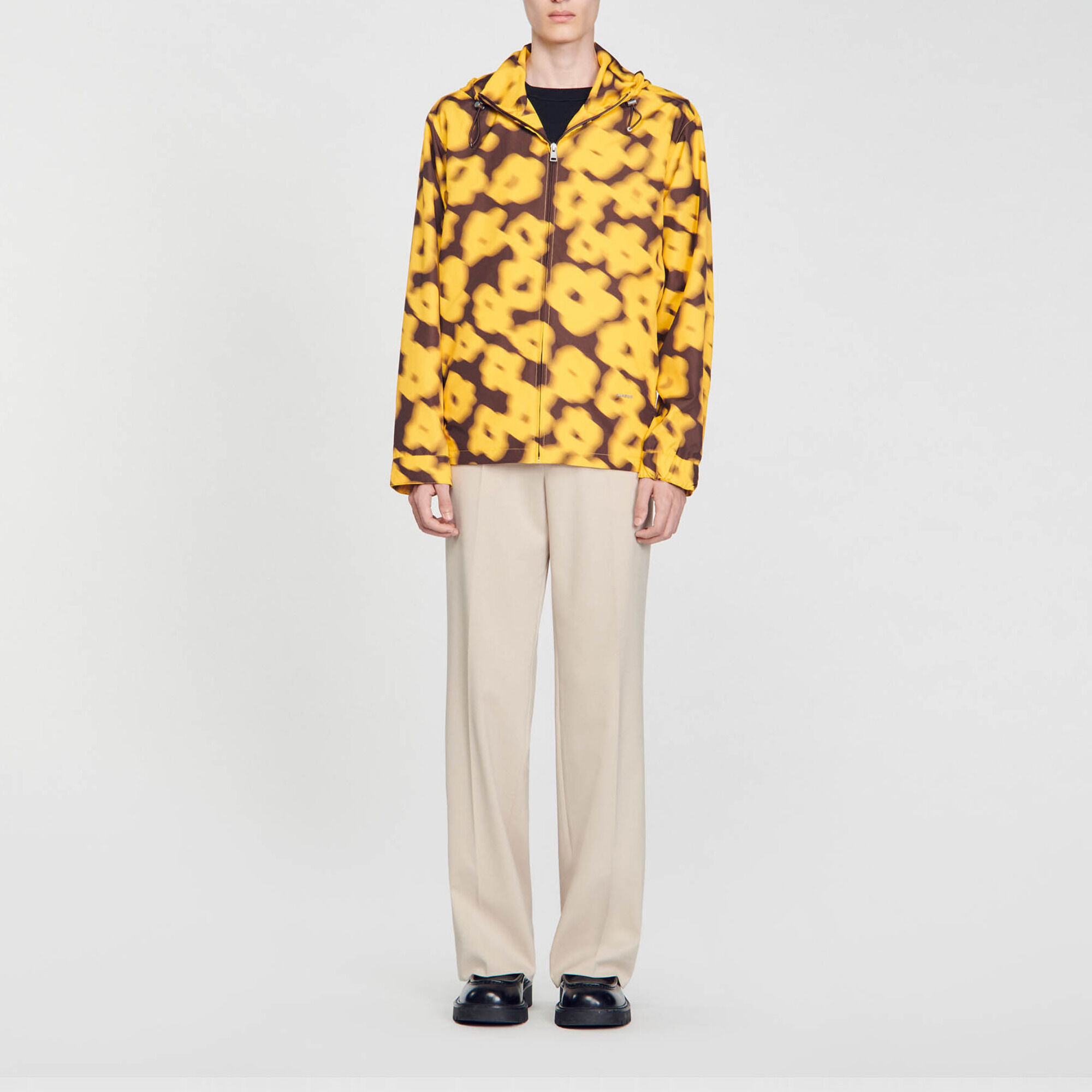 ★美品★ Sandro ジャケット Floral print jacket yellow / orange for Men | Sandro Paris
